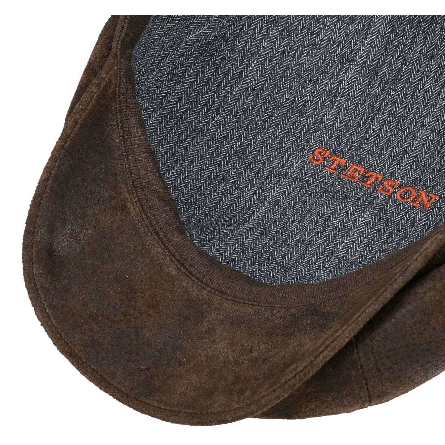 casquette hatteras cuir barnum stetson marron Reference : 2446 | Chapellerie Traclet