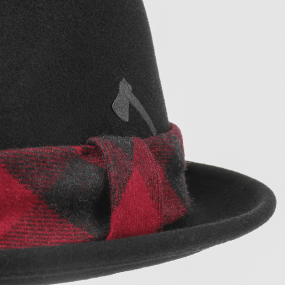 Black Wool Felt Lumberjack Porkpie Hat - Stetson