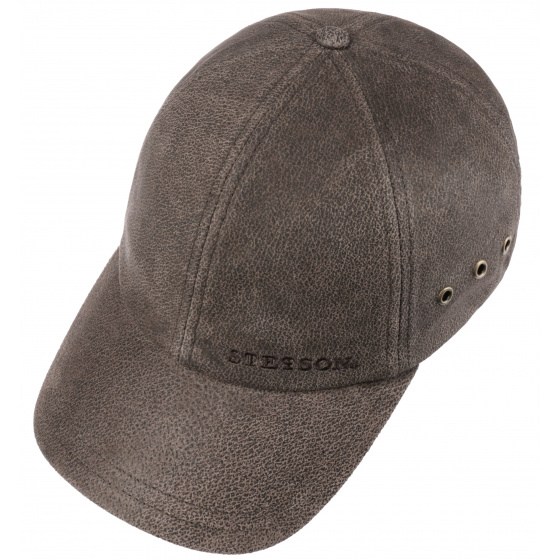 Brown Liberty Leather Baseball Cap Stetson Brown Liberty Leather Baseball Cap Stetson