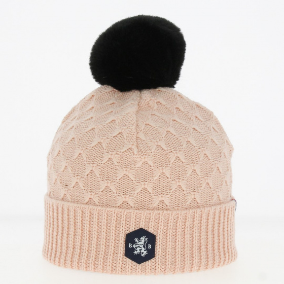 Bonnet Pompon Laine La Clusaz - Blanc Bonnet