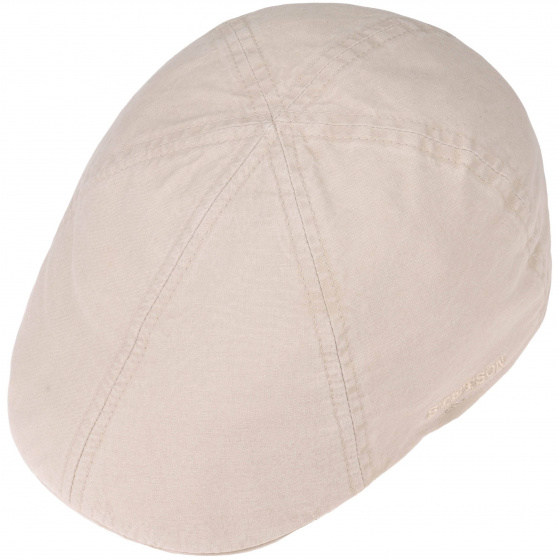 Organic Cotton Flat Cap Beige - Stetson Organic Cotton Flat Cap Beige - Stetson