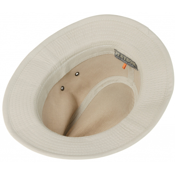 Chapeau Traveller Virginia Coton Biologique Beige UPF40+ -Stetson