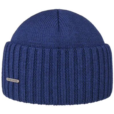 Bonnet Court À Revers Northport Laine Bleu - Stetson