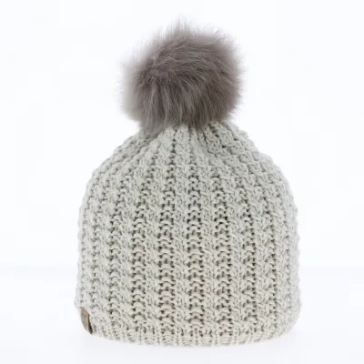 Bonnet Pompon Beige - Gena Reference : 11380 | Chapellerie Traclet