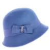 Maithe Cloche Hat Royal Blue Wool Felt - Traclet