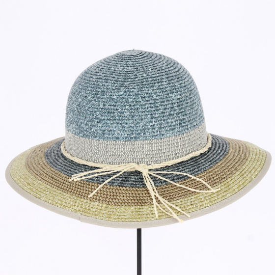 Capeline Michela Paille Papier Bleu jean - Traclet