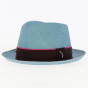 Chapeau Trilby Panama Bleu - Traclet