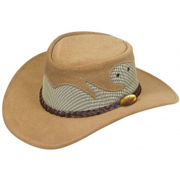 Chapeau Traveller Rockhampton Cuir Sand - Jacaru