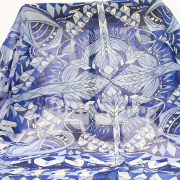 Mandala Blue Cotton Scarf - Barts