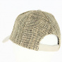 Baseball straw cap with beige cotton peak - Traclet