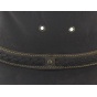 Squashy brown leather kangaroo hat