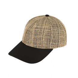 Straw Baseball Cap with cotton visor - Traclet