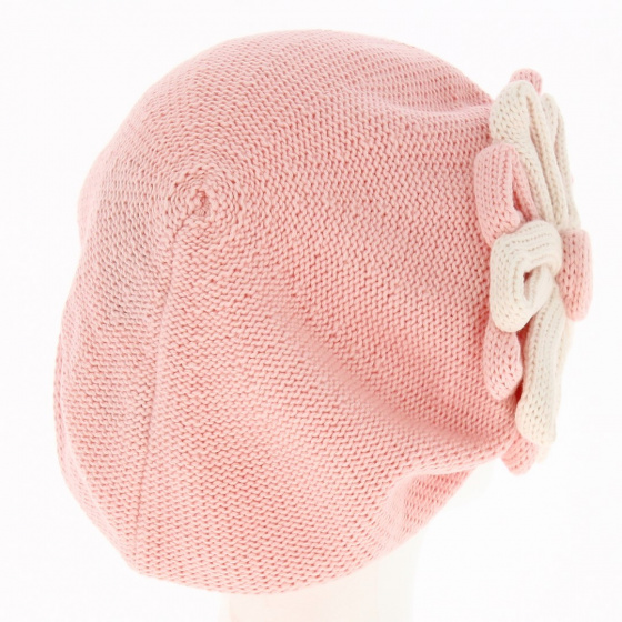 Béret Irma Coton Fleur rose - BeBeret