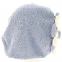 Irma blue cotton beret - BeBeret