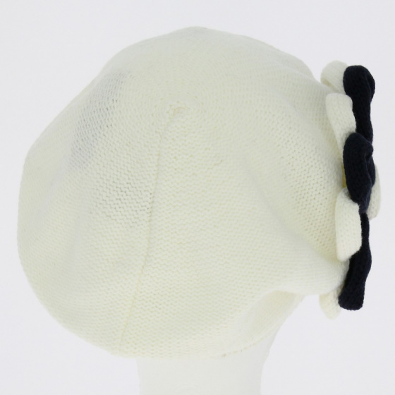 Béret Irma Coton Fleur blanc - BeBeret