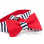 Striped Cotton Reverse Bow Tie - Le Coq En Pap