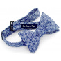 Navy Blue Japanese Saki Bow Tie - Le Coq En Pap
