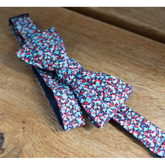 Nœud Papillon Fleuri Liberty Réversible - Le Coq En Pap
