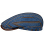Flat Cap Driver Linen Blue & Brown - Stetson