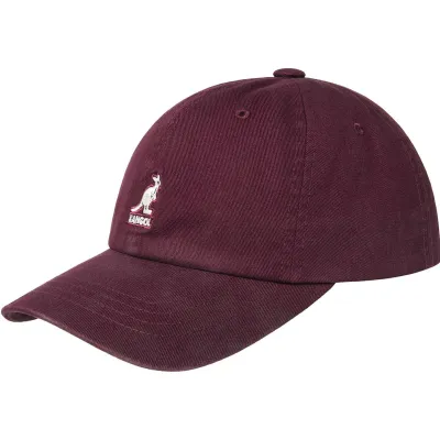 Casquette Washed Baseball Coton Bordeaux - Kangol