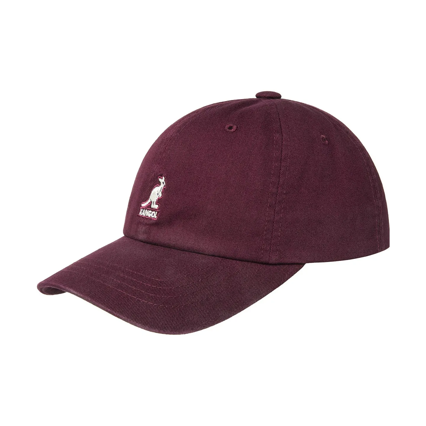 Washed Baseball Cap Cotton Bordeaux - Kangol