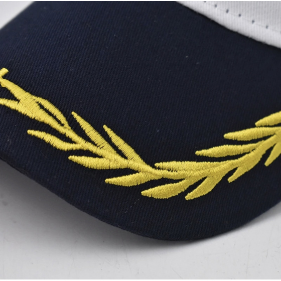 visiere casquette Baseball Capitaine Coton Blanc - Traclet