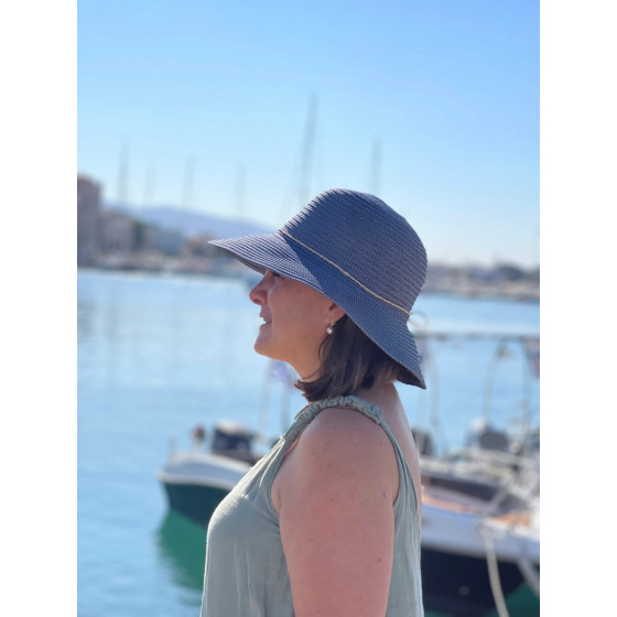 Trapani Navy Blue Capeline UPF 50+ - Traclet