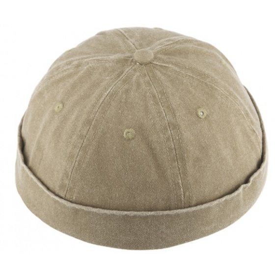 Docker Lelio Cotton Beige Beanie - Traclet