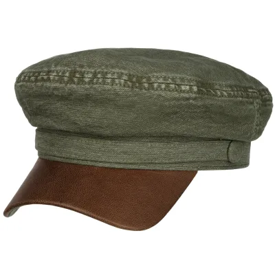 Marin Peabody Cotton & Linen Olive Cap - Stetson
