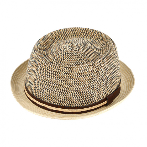 Pork Pie Cliffhanger Straw Paper Hat - Traclet