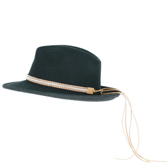 Fedora Hat Felt Wool Black Waterproof - Traclet