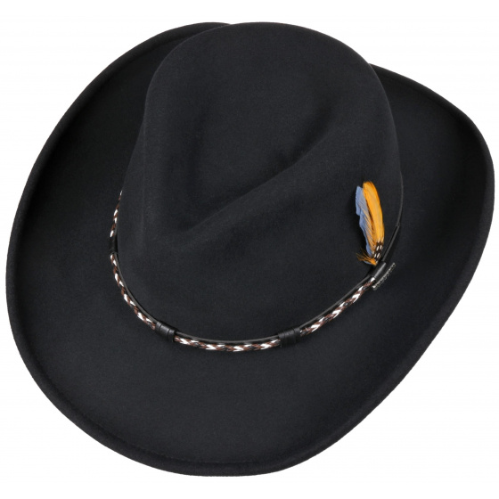 Western Amasa Hat Black - Stetson Western Amasa Hat Black - Stetson