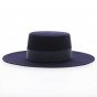 Santiago Hat - Cordobes/Cantier Felt Wool Navy - Traclet