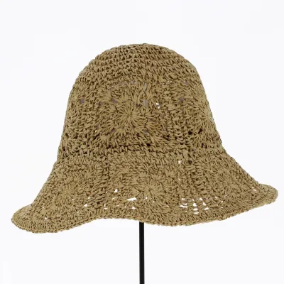 Capeline Flower Straw Brown Paper - Traclet