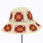 Pink Paper Straw Flower Capeline - Traclet