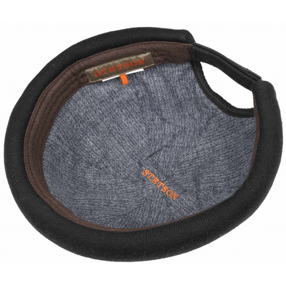 Black Cotton Docker Liner Beanie - Stetson