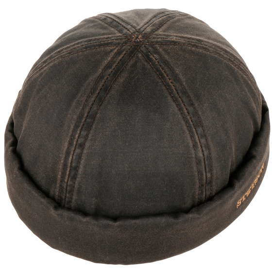 Quimper Docker Beanie Brown Cotton - Stetson