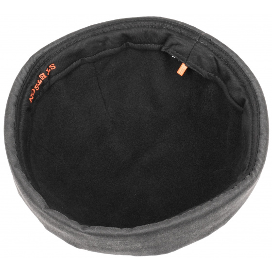 Winter Docker Beanie Aged Cotton Black - Stetson Winter Docker Beanie Aged Cotton Black - Stetson