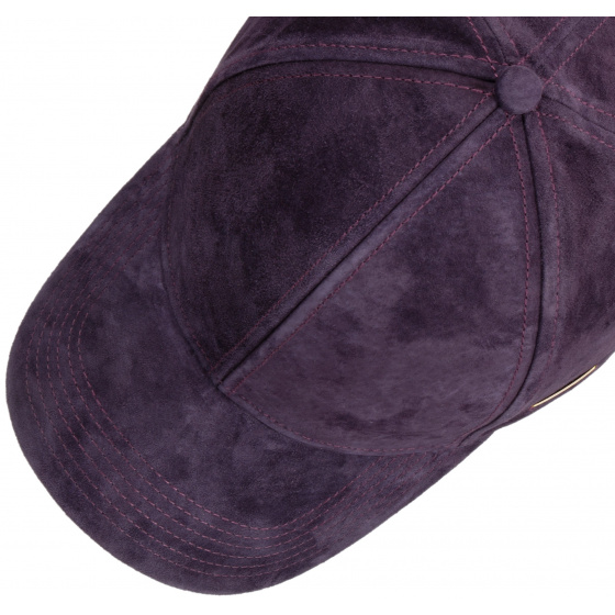 Stetson Plum Leather Louisville Baseball Cap