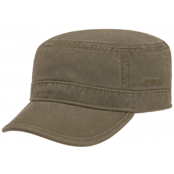 Gosper Military Cap khaki cotton - Stetson