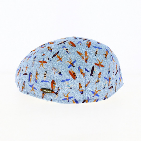 Children's blue flat cotton surf cap - Traclet