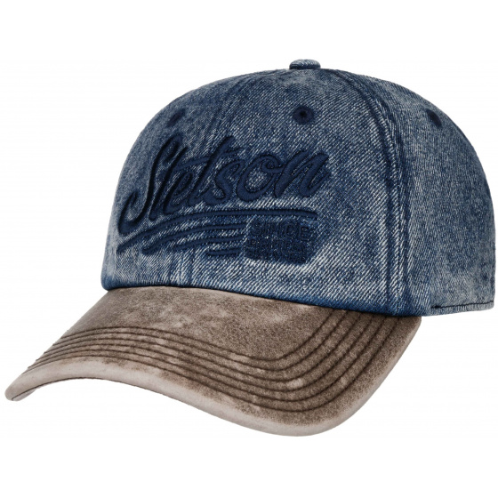 Vintage Distressed Denim Baseball Cap - Stetson