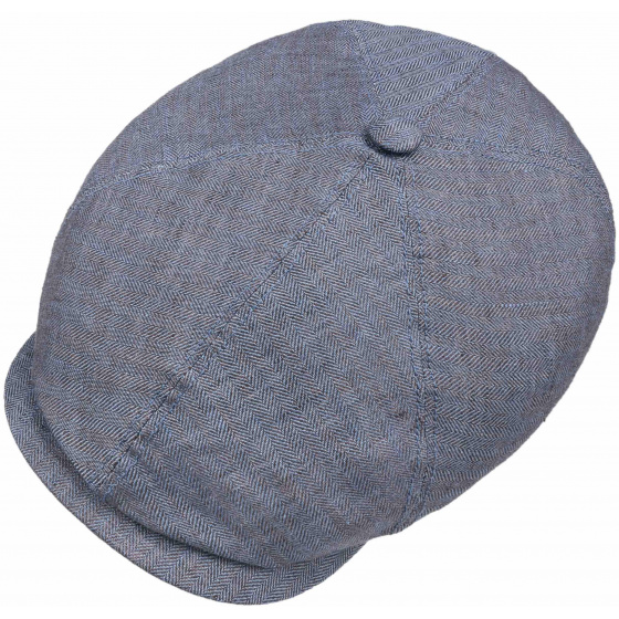 Casquette Brooklin Queens en Lin bleu - Stetson