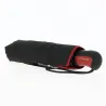 Women's Folding Sunflower Umbrella Black and Red - Pierre Cardin
