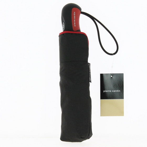 Parapluie Femme Pliant Tournesol Noir et Rouge - Pierre Cardin