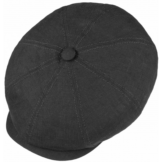 Black Linen Hatteras Cap - Stetson