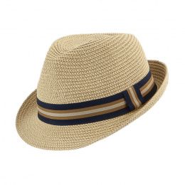 Trilby Meridian Straw Hat Beige Paper - Traclet
