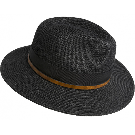 Bailey Black Paper Straw Fedora Hat - Denney