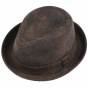 trilby leather hat