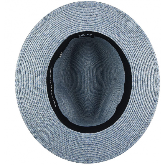 Blue Paper Straw Hester Fedora Hat - Bailey